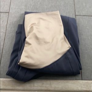 LOFT Navy and Beige Skinny Pants